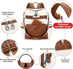 AGLOD Vegan Leather Laptop Backpack for Women 15.6 Inch Work Backpack Purse for Travel College