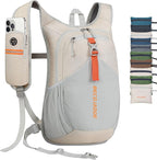 BECOJADDE 20L Small Hiking Backpack for Men Women Foldable Packable Back Pack Ultralight Hiking Daypack for Travel Camping Outdoor, Beige