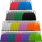 Grneric Drawstring Backpack Bulk 70Pcs String Backpack Drawstring Bags Cinch Bag Sackpack for Men Women Gym(14 Colors)