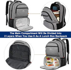 MATEIN Lunch Backpack, 17 inch Insulated Cooler Backpack with for Women Men, Water Resistant College Lunch Box Backpack with Laptop Compartment for Work Picnic Travel Beach, Gifts