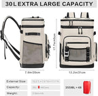 Hulongo Large Waterproof Insulated Cooler Backpack for Men & Women, Leak Proof Cooler Backpack for Camping, Beach, Fishing, Picnic, Travel, Outdoor, 30L, 48Cans