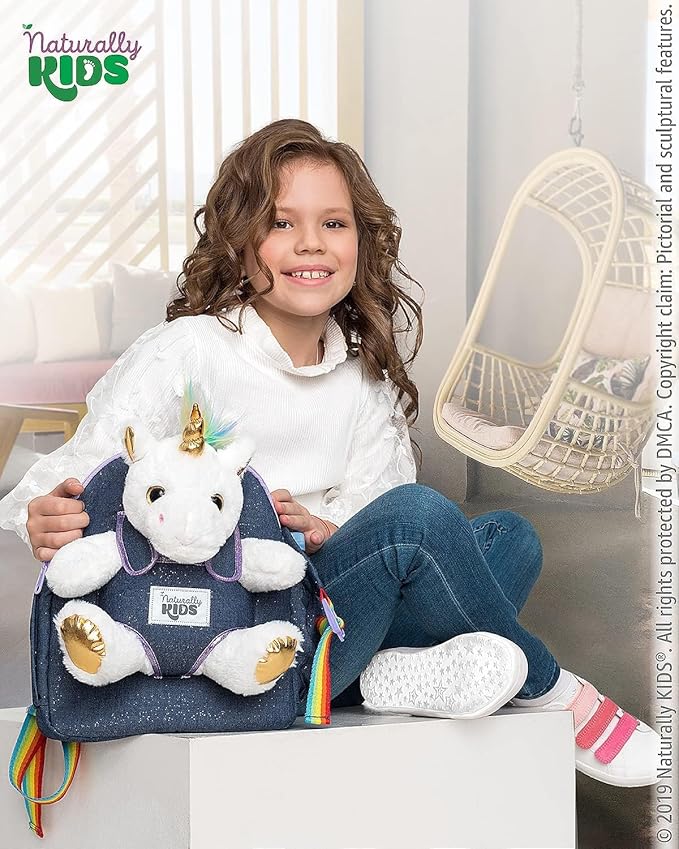 Naturally KIDS Unicorn Toys for Girls Age 4-6, Gifts for 5 Year Old Girls, Toddler Unicorn Backpack