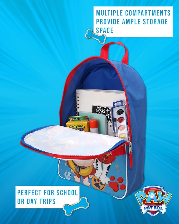 Fast Forward Paw Patrol Kids Backpack and Lunch Box Set - 2 Piece 15 Inch School Backpack With Detachable Lunch Bag Set, Size One Size, Paw Patrol Multi