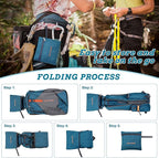 BECOJADDE 15L Small Hiking Backpack for Men Women Foldable Packable Back Pack Ultralight Hiking Daypack for Travel Camping Outdoor, Turquoise