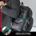 Compact Travel Umbrella for Purse - Flat Handle, Waterproof for Light Rain