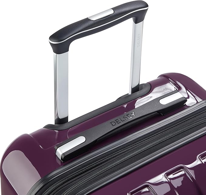 DELSEY PARIS Helium Aero Hardside Expandable Luggage with Spinner Wheels, Plum, Carry-On Plus 21 Inch