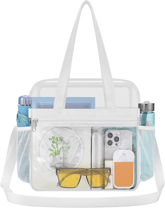 USPECLARE Clear Bag for Stadium Events,Transparent Bag for Work Sports Games Concerts Travel Gym