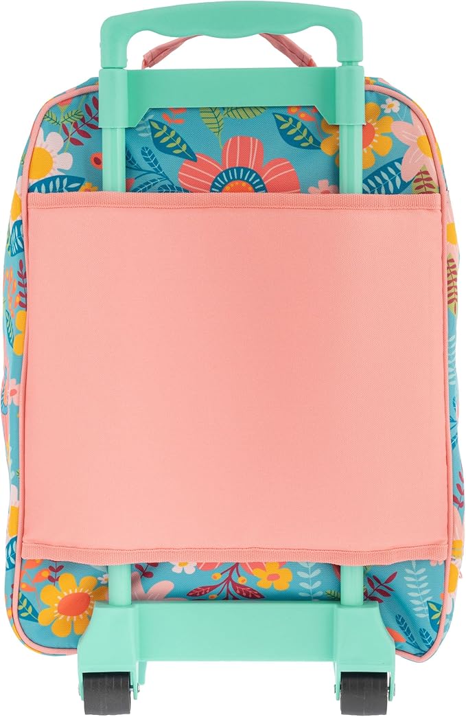 Stephen Joseph, Kids Roling Carry-On Luggage, 12.5"L x 6.5"W x 18"H, Turquoise Floral