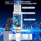 [Apple MFi Certified] iPhone 17 Car Charger, KYOHAYA 3-Port 67W PD/QC Power Adapter USB-C Fast Car Charging Cigarette Lighter with Type-C Cable for iPhone 17/17 Pro Max/16 Pro/15/Galaxy S26/S25/Pixel