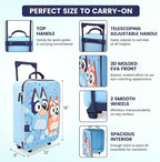 Fast Forward Bluey 16" Soft Luggage - Cute & Durable Carry-On Suitcase for Travel 16X12X5