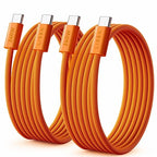LISEN USB C to USB C Cable, 240W C to C Cable Fast Charging [6.6 FT, 2 Pack] Type C Charger Fast Charging USBC to USBC Cable for iPhone 17 16 15 Pro Max iPad MacBook Neo Air Pro Samsung S26, Orange