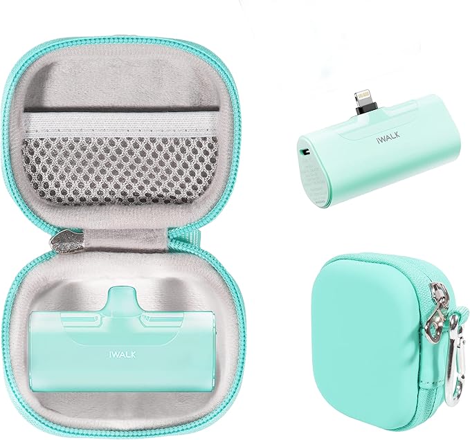 Case for mini Charger Compatible with iWALK Small USB-C Portable Charger, Anker Nano, JEJILL, LanLuk, Charmast, LENUTO, Swyop, VEGER, Feob, Taegila, YHO (Mint)