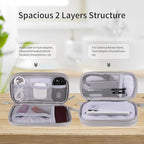 JIAKAI Travel Cable Organizer - Electronics Accessories Bag(Double Layer - Grey)