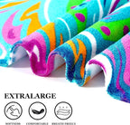 Genovega 2 Packs Oversized Beach Towel Set 36 x 72 in Large Big Pool Camping Swim Clearance Soft Towels Travel Essentials Accessories Must Haves Vacation Adult Gifts Women Men Necessities