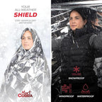 Emergency Blanket 4-Pack Space Mylar Blankets Survival Gear and Supplies Reusable Thermal Camping Hunting Essentials First Aid Car Backpacking Marathon Kit Prepper Go Rave Bug Out Bag Foil Cold Winter