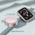 Ruxely Magnetic Charger 5W for Apple Watch,Portable Wireless Fast iWatch Charger Adapter with USB C & iPhone Power Port,Short Apple Watch Charging Cable for iWatch Series 11 10 9 8,Ultra 3,42/46/44mm