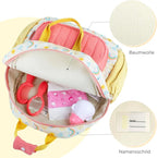 GAGAKU Toddler Backpack for Girls 2-4 years Kids Mini Backpacks Cartoon Breathable Comfortable Preschool Daypack for School Travel Lightwieght Bag - Yellow Rainbow