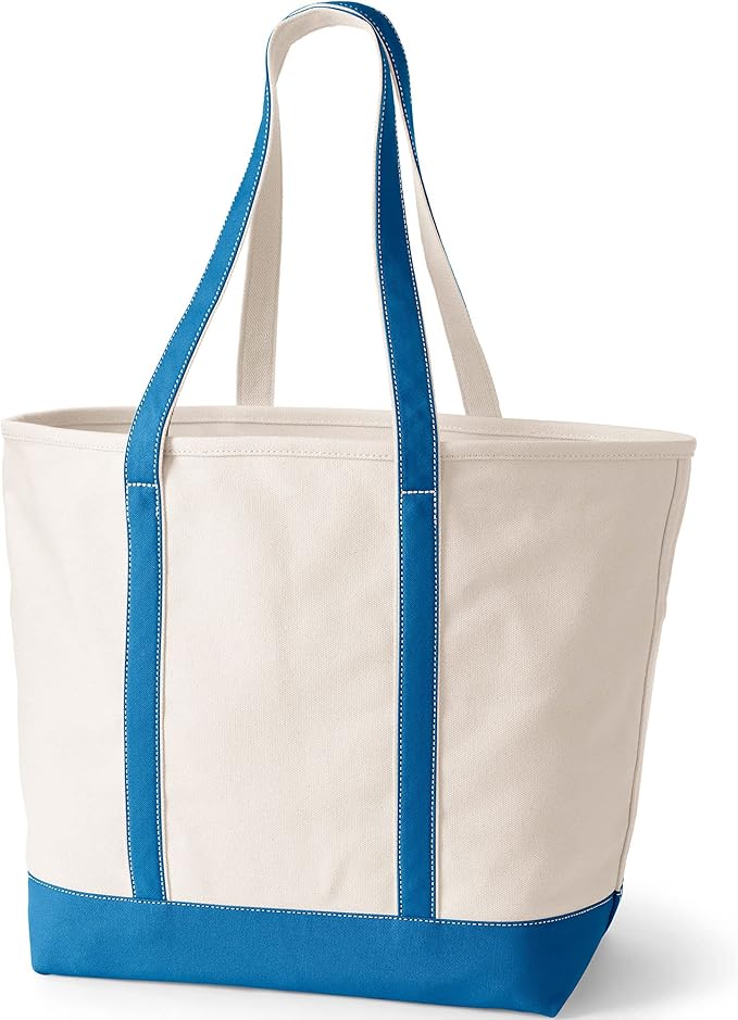 Lands' End Open Top Canvas Tote Bag