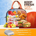 EASYFUN Bento Lunch Box Set Bento Box, 4-Compartment Lunch Containers,High Capacity Lunch Tote Bags for Work, Travel, Outdoor (Dark blue)