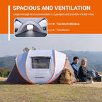 EchoSmile Pop Up Camping Tent, 2/4/6 Person Easy Setup Tent, Water Resistant Dome, Portable with Carry Bag