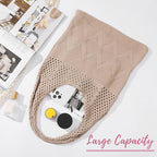 Pleneal Crochet Tote Bag, Mesh Beach Bag, Knitted Shoulder Beach Bags for Women Vacation Aesthetic Hobo Tote Bags