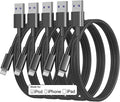 5Pack for iPhone Charger Cable 3ft Lightning to USB Cables Fast for iPhone Charging Cord [Apple MFi Certified] Nylon Braided for iPhone 14/13/12/11 Pro/X/Xs Max/XR/8 Plus/7/6/5/SE,for IPad, 3 Foot