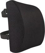 Amazon Basics Comfortable Seat Cushion & Lumbar Support for Office Chairs, Memory Foam with Cooling Gel, Non-Slip, Black