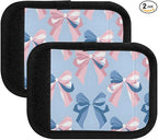 Ribbon Bow Blue Luggage Handle Wrap for Suitcase Luggage Tags Handle Covers Identifiers Soft Decorations Travel Accessories 2 Pack