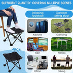 Ripeng 4 Pcs Portable Airplane Travel Foot Rest, Folding Camping Stool, Under Desk Foot Rest at Work for Long Flight, Home and Office Outdoor Hiking Fishing with Carry Bag