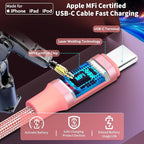 [Apple MFi Certified] iPhone 17 Car Charger, Linocell 90W Dual USB C Power Cigarette Lighter Car Carplay Charger with 2Pack Type C Braided Cable for iPhone 17/17 Pro Max/16 Pro/15/Galaxy S26/S25/Pixel