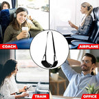 Airplane Foot Rest - Portable Foot Hammock for Plane Travel, Comfortable Airplane Footrest for Long Flights, Swelling Relief - Travel Essential