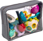 Remobia Hicol TSA Approved 5-Piece Diaper Bag Organizer Pouch Set Clear Waterproof TPU Kids Toiletry Storage Set Travel Packing Clutch Cube Bags for Baby Nursing (Grey)