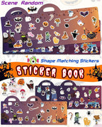 Walenced Reusable Sticker Book for Toddlers, Stickers for Kids, Toddler Sticker Book, Toddler Craft Activities, Toddler Travel Toys Boy Girl Birthday Gifts - Halloween