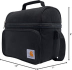 Carhartt Camping Cooler,Worksite Lunchbox,Soft Shell Lunch Bag for Construction Sites,Work and Everyday Use,Black,(Pack of 8)