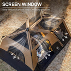EVER ADVANCED 10 Person Camping Blackout Design Tent, Multi Room Tent for Family, Large Tents with Rainfly and Carry Bag, 2 Doors, Water-Resistant, 14ft x 10ft x 84in