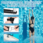 Hikeen Swimming Training Belt - 4M Tether for Swim in Place, Stationary Harness, Aquatic Resistance Belt
