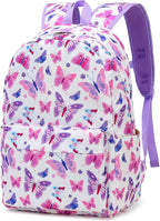 CAMTOP Preschool Backpack for Kids Girls Butterfly Toddler Backpacks Kindergarten School Bookbags(Age 3-8, Colorful Butterfly)