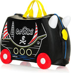 Trunki Ride-On Kids Suitcase | Tow-Along Toddler Luggage | Carry-On Cute Bag with Wheels | Kids Luggage and Airplane Travel Essentials: Pedro Pirate Ship Black