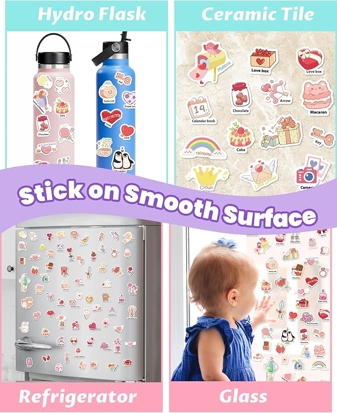 Walenced Reusable Sticker Book for Toddlers, Stickers for Kids, Toddler Sticker Book, Toddler Craft Activities, Toddler Travel Toys Boy Girl Birthday Gifts - Valentines