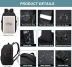 Extra Large Backpack for Men 50L,Water Resistant 17.3 inch Travel Laptop Backpack with USB Charging Port,TSA Friendly Big Business Anti Theft Computer Bag Work College School Bookbags Gifts,Black