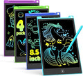TECJOE 4 Pack LCD Writing Tablet, 8.5 Inch Colorful Drawing Board, Kids Travel Games Activity Learning Toys, Birthday Gifts for 3-8 Year Old Boys Girls Toddlers Preschooler