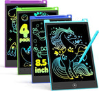 TECJOE 4 Pack LCD Writing Tablet, 8.5 Inch Colorful Drawing Board, Kids Travel Games Activity Learning Toys, Birthday Gifts for 3-8 Year Old Boys Girls Toddlers Preschooler