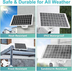 4 Pack Solar Panels for Outdoor Camera Micro USB & USB-C Solar Panel Charger, 5V 6W 4W 3W Solar Panel for Security Camera Fit for Wyze Cam V1 V2 Outdoor,Arlo Essential,Simplisafe,Eufy Cameras