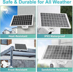 2 Pack 5V 7W Solar Panel Charger for Bird Feeder, Wyze Cam Outdoor v1 Cam Outdoor v2、Wyze Battery Cams Pro,Arlo,Simplisafe,Eufy Security Camera Micro USB & USB Type C Cable 5V 7W & More