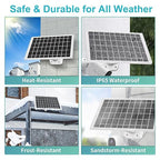 3-Pack Solar Panel Camera Charger Fit for Eufycam 3/3C s300/2,2 Pro, 2C, 2C Pro,c210,s330,s340,e340, E, Eufy E20, E40/L20/L40/S40/4G Security Camera Micro USB Type-C 10FT Charging Cable