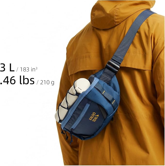 Travel Fanny Pack 3L, Crossbody Adjustable Strap, Padded Back, Water Repellent