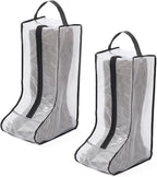 Boots Storage Bag, Portable Shoe Bags for Storage and Travel, Clear Dust Proof Boots Cover Bag, Boot Organizer (Large)