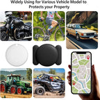 GPS Tracker for Vehicles,GPS Car Tracker with Magnetic Case,Work with Google Find My(Android Only),Real-time Global Coverage Car Locator for Truck,No Subscription&Monthly Fee/No SIM Card-White