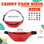 Saintrygo 20 Pcs Neon Fanny Pack Bulk, 90s 80s Fanny Pack Adjustable Waist Bags, Vintage Bag, Oxford Cloth for Workout Traveling Running Bachelor Party Favors Women Men(Dark Color)