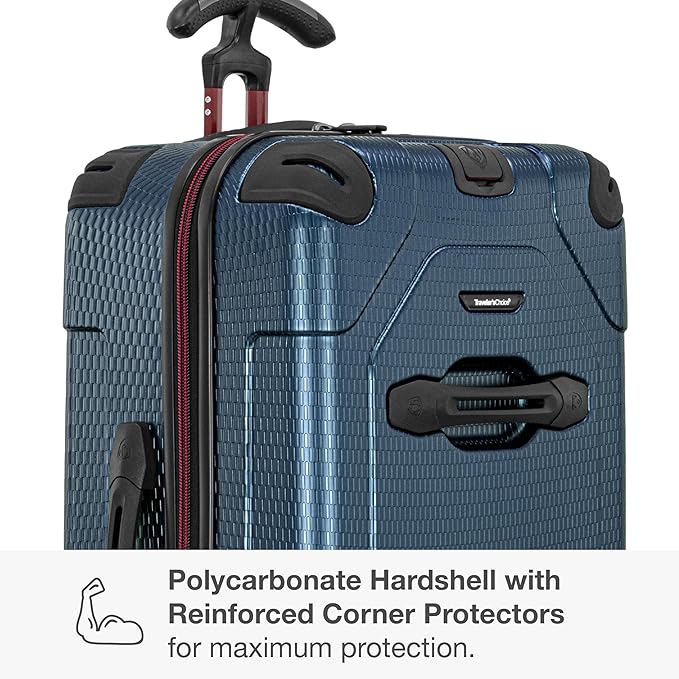 Traveler's Choice Maxporter II Polycarbonate Hardside Trunk with Spinner Wheels, Navy, 28-Inch Medium Trunk